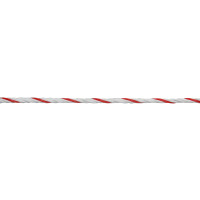 Weidezaunseil TopLine Plus , weiss/rot, 6 mm