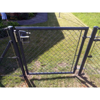 Rohrrahmentür 1-flüglig, anthrazit H 120 x B 100 cm mit Bodenplatte Zylinderaussparung für KABA rechts auswärts, DIN rechts