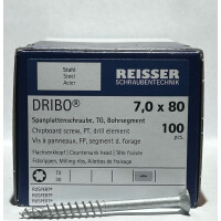 Zaunbau Torx Schraube, Ruspert silber 7 x 80 mm, Pack à 100 Stk.
