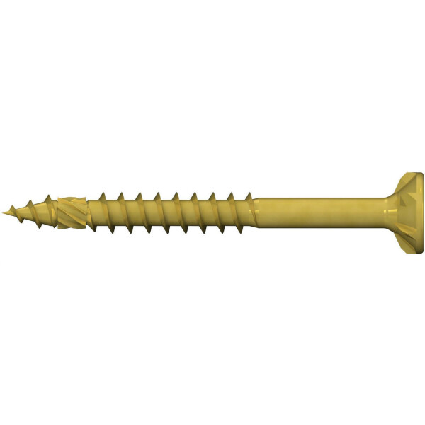 DRIBO Spanplattenschraube, gelb verzinkt 6,0 x 80 mm, Pack à 70 Stk.