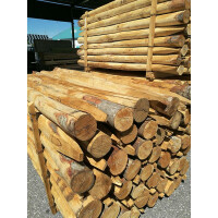 Kastanienpfähle rund Ø 4 - 6 cm 200 cm