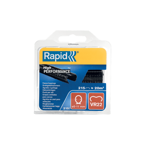 Rapid Zaunringklammern VR22 schwarz 215 Stück