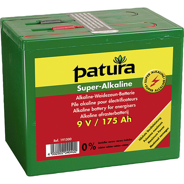 PATURA Super-Alkaline Weidezaun-Batterie 9V / 55 Ah