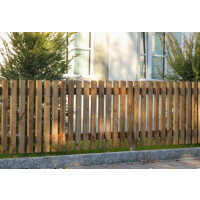 Douglasie-Lattenzaun, Höhe 60 cm x Breite 300 cm Latten abgeschrägt 2.5 x 8 cm, kdi braun