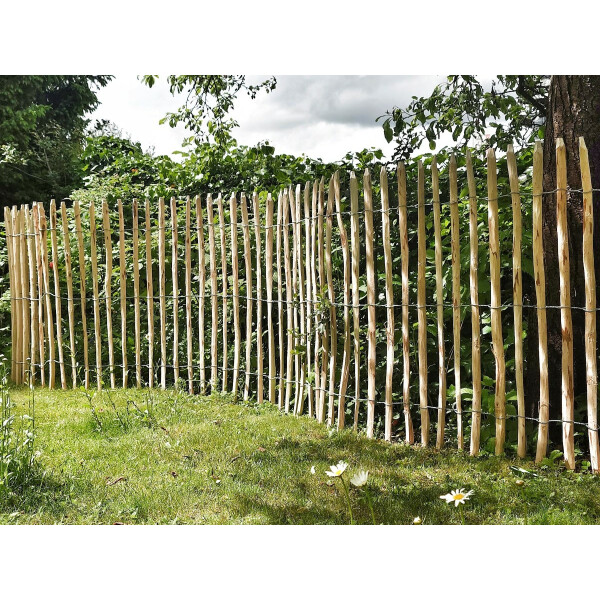 Staketenzaun Haselnuss 100 cm, Lattenabstand 3 - 5 cm