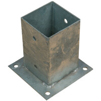 Bodenhülse zum Aufdübeln, 70 x 70 mm