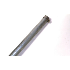 Rohrpfosten Zaunhöhe 80 cm verzinkt 1 1/2", 48 mm mit Bodenplatte