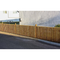 Trapezlattenzaun Douglasie filigran, H 60 cm x B 200 cm, kdi braun