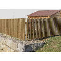 Trapezlattenzaun Douglasie filigran, H 60 cm x B 200 cm, kdi braun