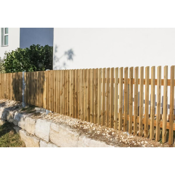 Trapezlattenzaun Douglasie filigran, H 100 cm x B 200 cm, kdi braun